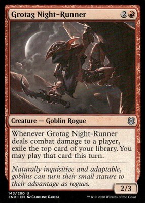 Grotag Night-Runner 143 Uncommon Zendikar Rising Magic: The Gathering LP