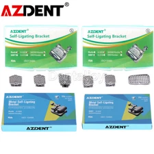 AZDENT Dental Orthodontic Self-ligating Brackets Metal Braces Roth/MBT 022