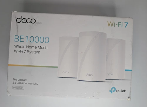 TP-Link Tri-Band WiFi 7 BE10000 Whole Home Mesh System (Deco BE63) (3-Pack)