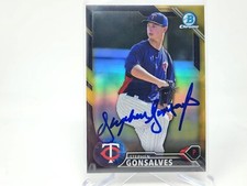 2016 Bowman Chrome #BCP230 Stephen Gonsalves Black Gold Signed Auto COA