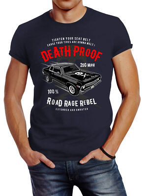 Herren T-Shirt V8 Auto US Car Tuning Deathproof Neverless 