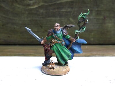 Painted Male Human Warrior Mage Miniature for Dungeons & Dragons D&D DND 32mm
