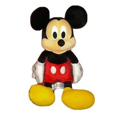 WDW Disneyland MICKEY MOUSE 17" Velour Black Red Yellow White Plush Theme Parks