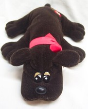 VINTAGE 1985 Tonka Pound Puppies DARK BROWN PUPPY DOG Plush STUFFED ANIMAL Toy