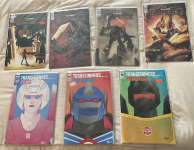 IDW Transformers King Grimlock 1-4 & Best of Beasts Grimlock & Arcee Comic Lot