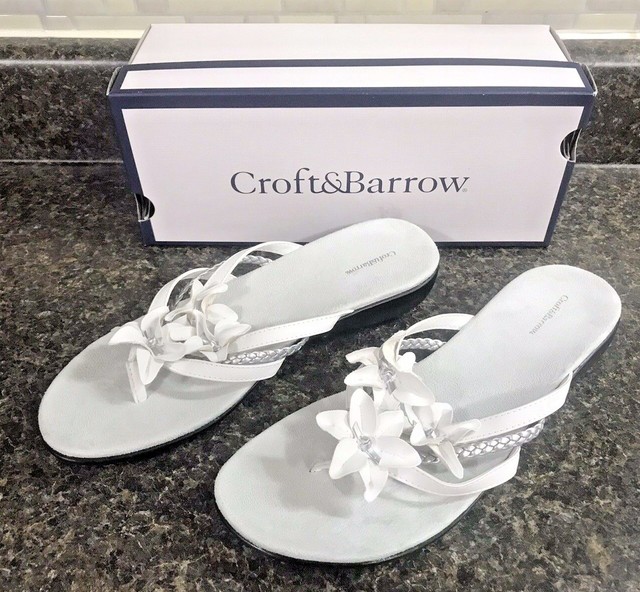 croft and barrow white sandals