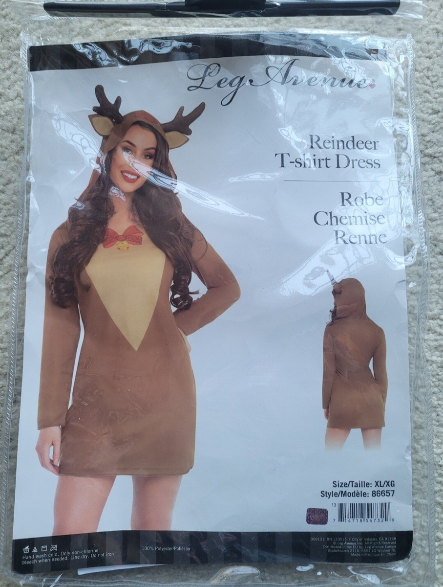 Brand New Reindeer Christmas Dress Leg Avenue Size XL