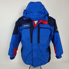 Vintage 90's Columbia Sportswear Ski / Snowboard Jacket tectonite Blue Sz 14-16