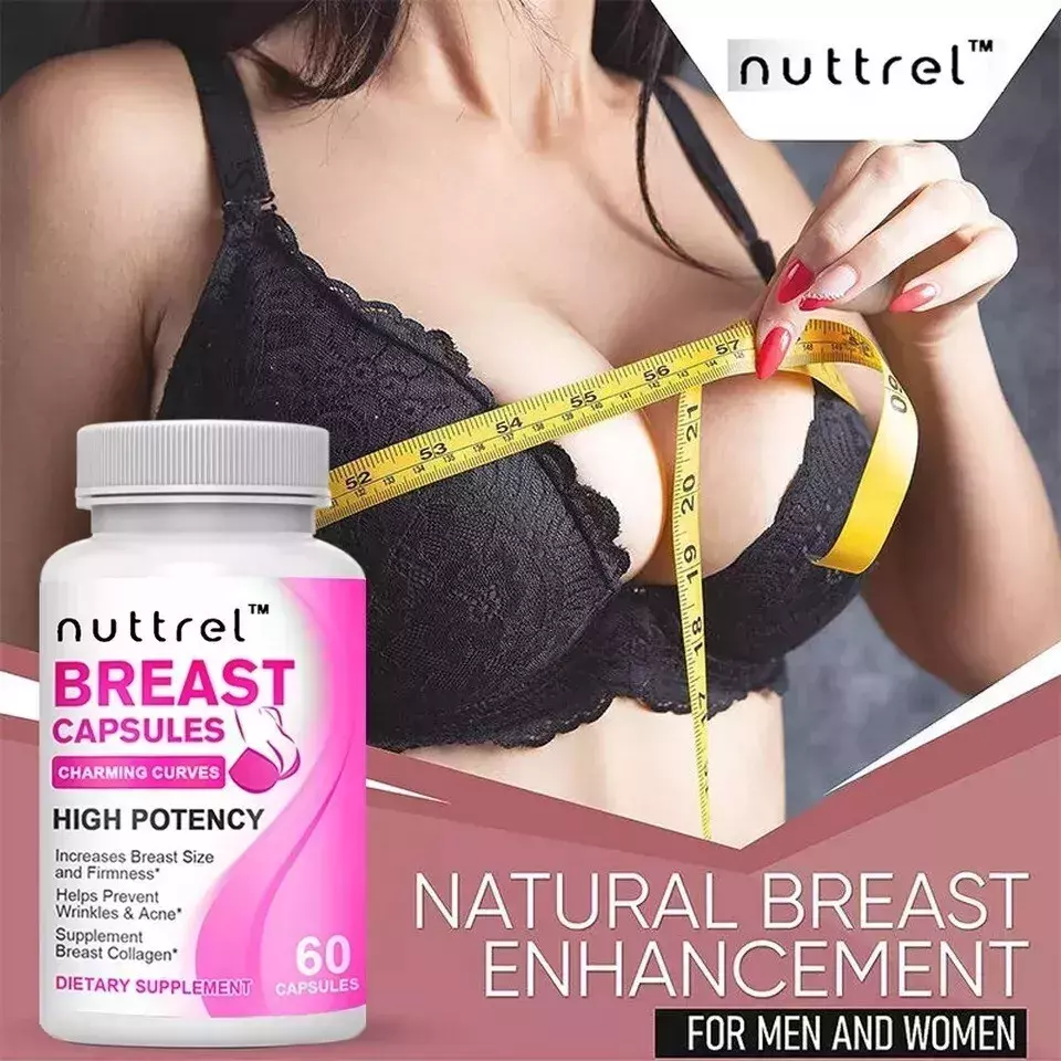 Natural Breast Enhancement Pills for Women with Estrogen 60 Capsules for Fuller Chest