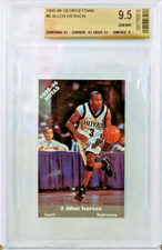 💎1995-96 Georgetown Hoyas HOF Guard ALLEN IVERSON Pre RC #6 BGS 9.5 💎Scarce💎