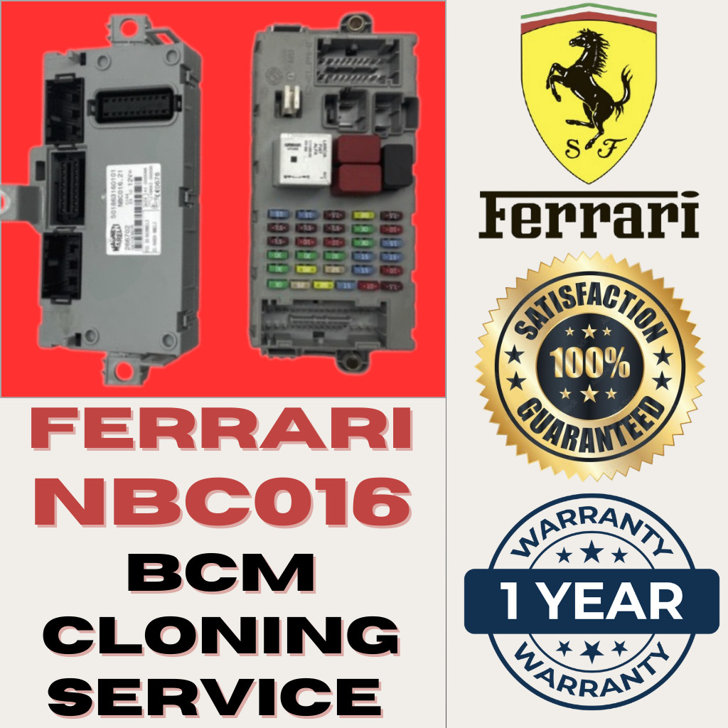 Ferrari BCM Body Computer Control Module Cloning Service Plug & Play NBC016