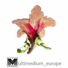 Seguso Cornucopia Uranium Glass Vase 1950 Vases Flower Glass Pink Opaline