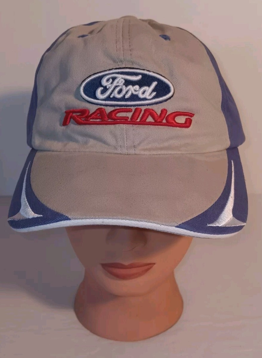 Ford Racing Embroidered Logo Baseball Hat Cap NASCAR Checkered