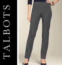 Talbots Stretch Heritage Gray Career Classic Pants Sz 8