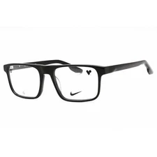 Nike Men's Eyeglasses Black Acetate Rectangular Full Rim Frame NIKE 7161 001