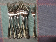12 Champlin - Liberty Tabletop, USA - 7 inch Salad Forks, NEW 2nd