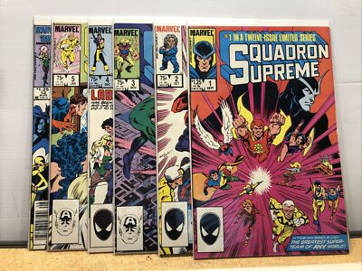 Squadron Supreme # 1 through # 5 + # 12 = 6 Comics
