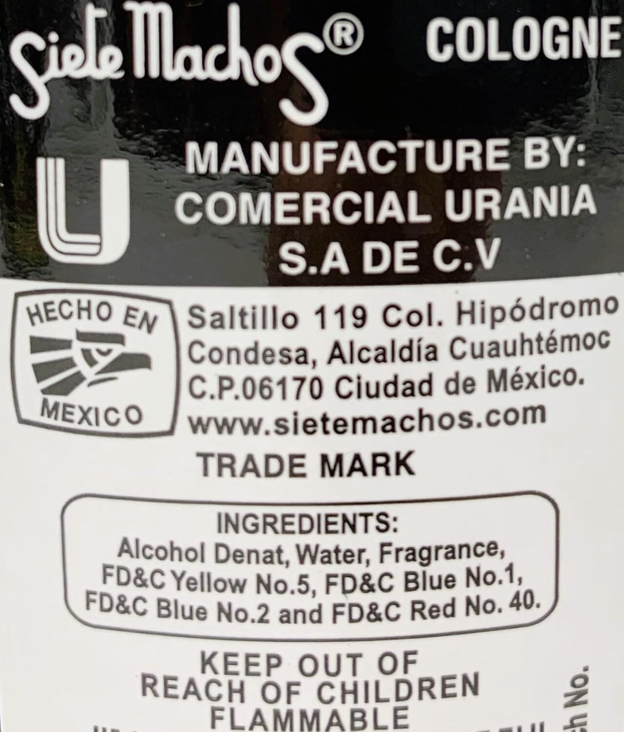 SIETE MACHOS ✅ COLOGNE FROM MEXICO 110 mL 3.72 fl oz