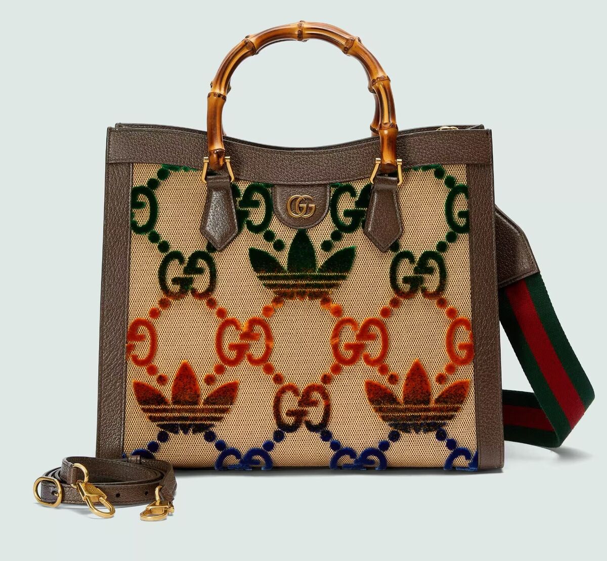 Gucci x Adidas Diana Medium Tote Bag 2023 SS 678842 AAA77 Gucci x Adidas Diana Medium Tote Bag 2023 SS 678842 AAA77