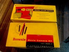 Vintage Kodak Brownie Movie Titler Outfit Kit MODEL 1  2  13 MM Camera In Box