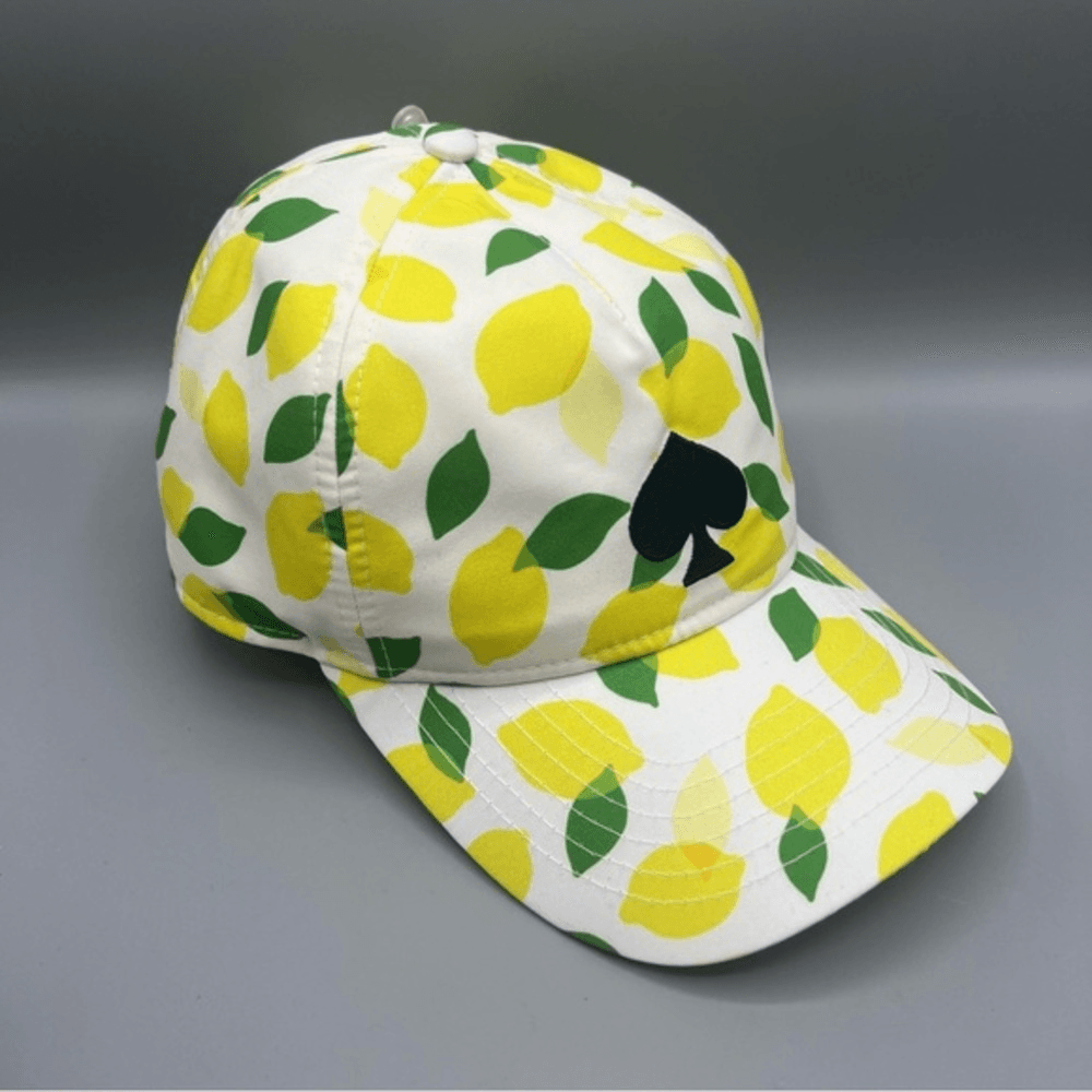 Kate Spade Lemon Logo Elastic Back Baseball Cap Hat | eBay display picture 1