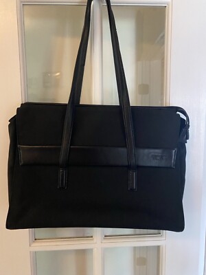 TUMI Alpha Business Briefcase Black with over the Shoulder  handles