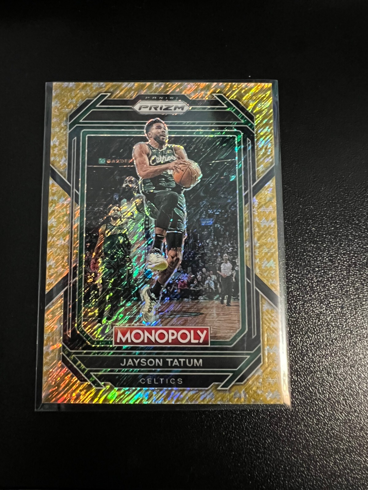 2022-23 Panini Prizm NBA Monopoly Jayson Tatum #4 Gold Money Shimmer #45/500