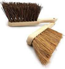 Traditional Wooden Hand Sweeping Brush Soft Stiff Natural Bristles Cleaning