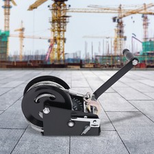 3500lbs Profi Seilwinde Handwinde Bootswinde Schwarz mit Drahtseil 10 Meter 33ft