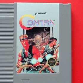 Nintendo NES Contra Game Rev-A Box Manual Authentic Tested Konami Shooter 8 Bit
