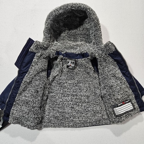 ZeroXposur Toddler Baby Boy Navy Blue 12M Hooded Sherpa Lined Midweight Jacket - Picture 5 of 11