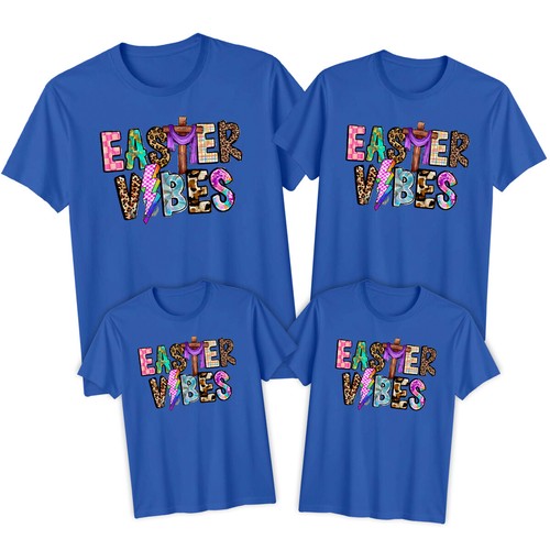 Family Easter Vibes Happy Easter T-Shirt Tee Holiday Party Matching Outfit #ED - Picture 19 of 24