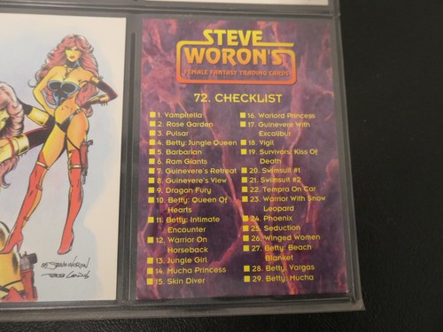 Jeu de cartes art complet STEVE WORON'S FEMALE FANTASY ILLUSTRATION STUDIO 1993 (72) - Photo 5/6