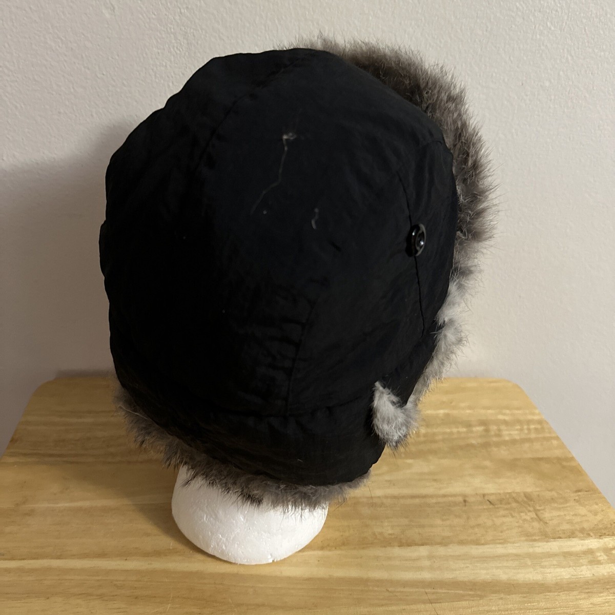 Paul Leinburg Rabbit Fur Trim Aviator Bomber Trapper Hat Medium Paul Leinburd Trapper Hat Cap Aviator Bomber Rabbit Fur  main image 4