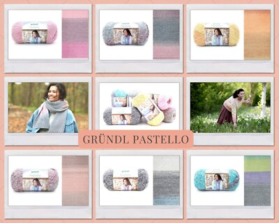 ''Gründl Pastello'' 200g weiches Garn - Melange-Effekt für Tücher, Schals, Loops 