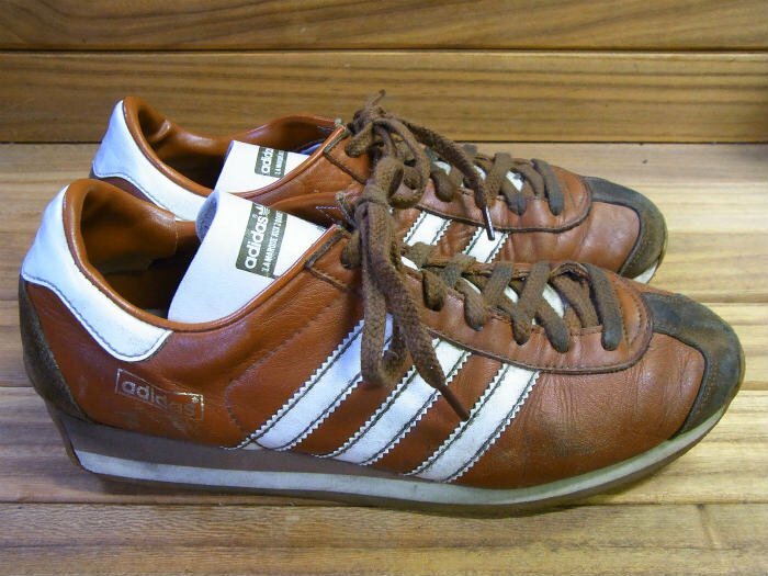 Adidas Country Men's Sneakers Brown x White size UK7 1/2 26cm 90s Made in Japan