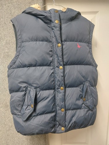Jack Wills Größe 14 gefütterte Damenweste marineblau mit Kapuze