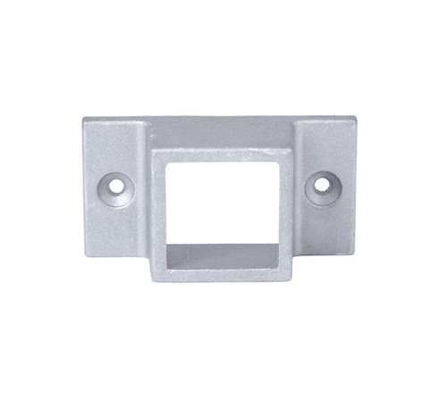 Aluminum SQUARE DUAL FLANGE WALL MOUNT BRACKET 1″ X 1″ NW280-SBL Mill - Unpaint