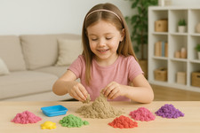 Magic Sand 485g – Soft Mouldable Play Sand for Kids Creativity - Various Colours