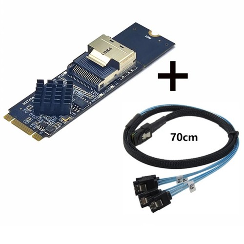 M.2 NVME zu SAS SFF-8087 Erweiterungskarte UnterstüTzt 4 Port SATA3.0 6 Gb3492 - Afbeelding 7 van 8