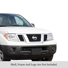 For Nissan Frontier 09-21 APG 3-Pc Black 8x6 mm Horizontal Billet Main Grille