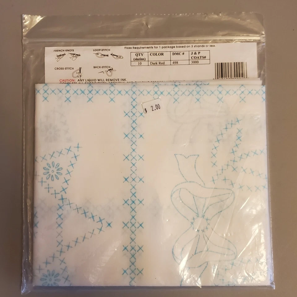 Jack Dempsey Lap Or Wall NeedleArt Quilt Blocks Stamped Squares  - Image 3 of 3