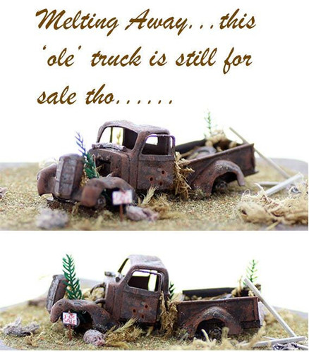 O Scale Pickup 1950s Derelict BARN FIND 1/48 vehicle Comes heavily RUSTED out - Picture 1 of 1