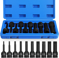 "10TLG 1/2\" XZN Nuss Satz, Vielzahn Nuss Schlagschrauber Satz | M5-M19 XZN NüSse,"
