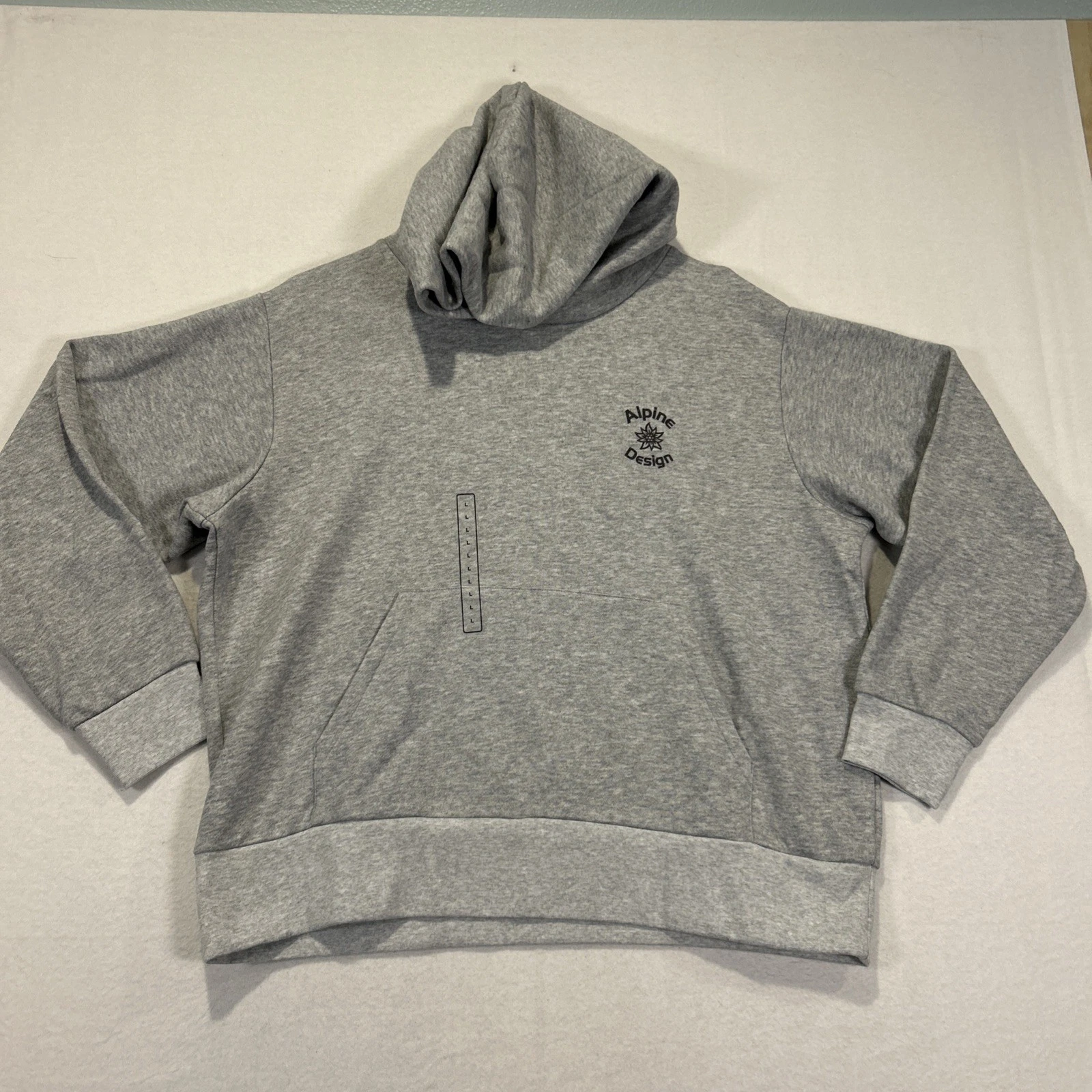 Alpine Design Women’s Hike Hoodie Gray Heather Large Pullover Long Sleeve AD
