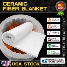Ceramic Fiber Insulation Blanket, 2500F, Fireproof Insulation 0.4" x 12"x 24”