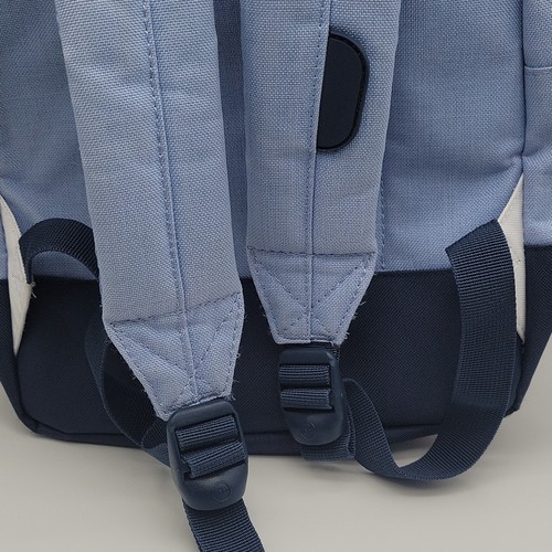 Herschel kids backpack, Small, Canvas, Light Blue Navy, 2 Pockets, Leather Zip … - Picture 7 of 15