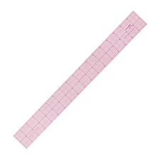 Clear Sewing Graph Ruler Fashion Design Ruler, Sandwich Line, 2 x 18, Transpa...