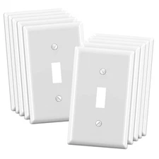 Toggle Light Switch Wall Plate, 1-Gang Standard Size Switch Covers, Unbreakab...