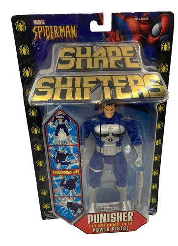 Marvel Spider-Man Shape Shifters PUNISHER 2004 Toy Biz Sealed RARE